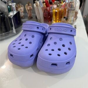 Girls platform crocs